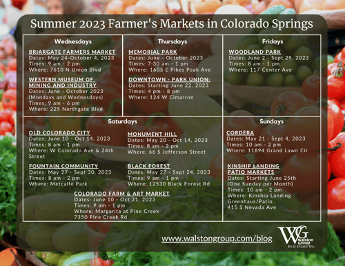 2023 Summer Farmers Markets